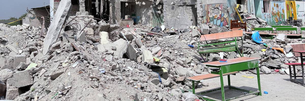 The primary school targeted in the attacks bombed twice, 40 minutes apart in Iran