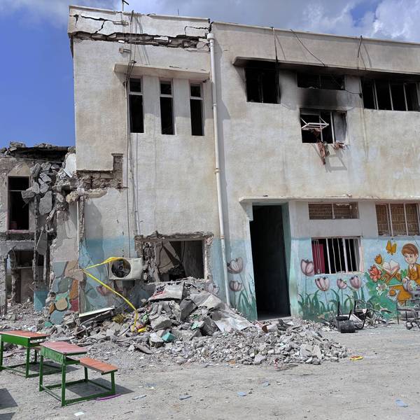 The primary school targeted in the attacks bombed twice, 40 minutes apart in Iran