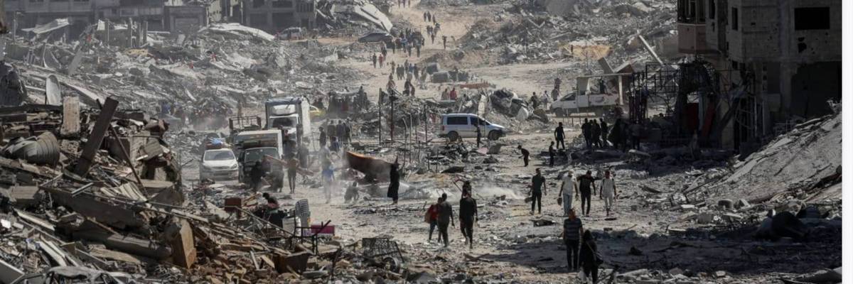 The ruins of Gaza at the bloodied hands of Israel and America