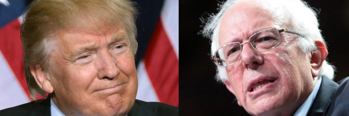 Touche. 'Crazy Bernie' Calls Trump 'A Racist, a Sexist, a Xenophobe and a Fraud'