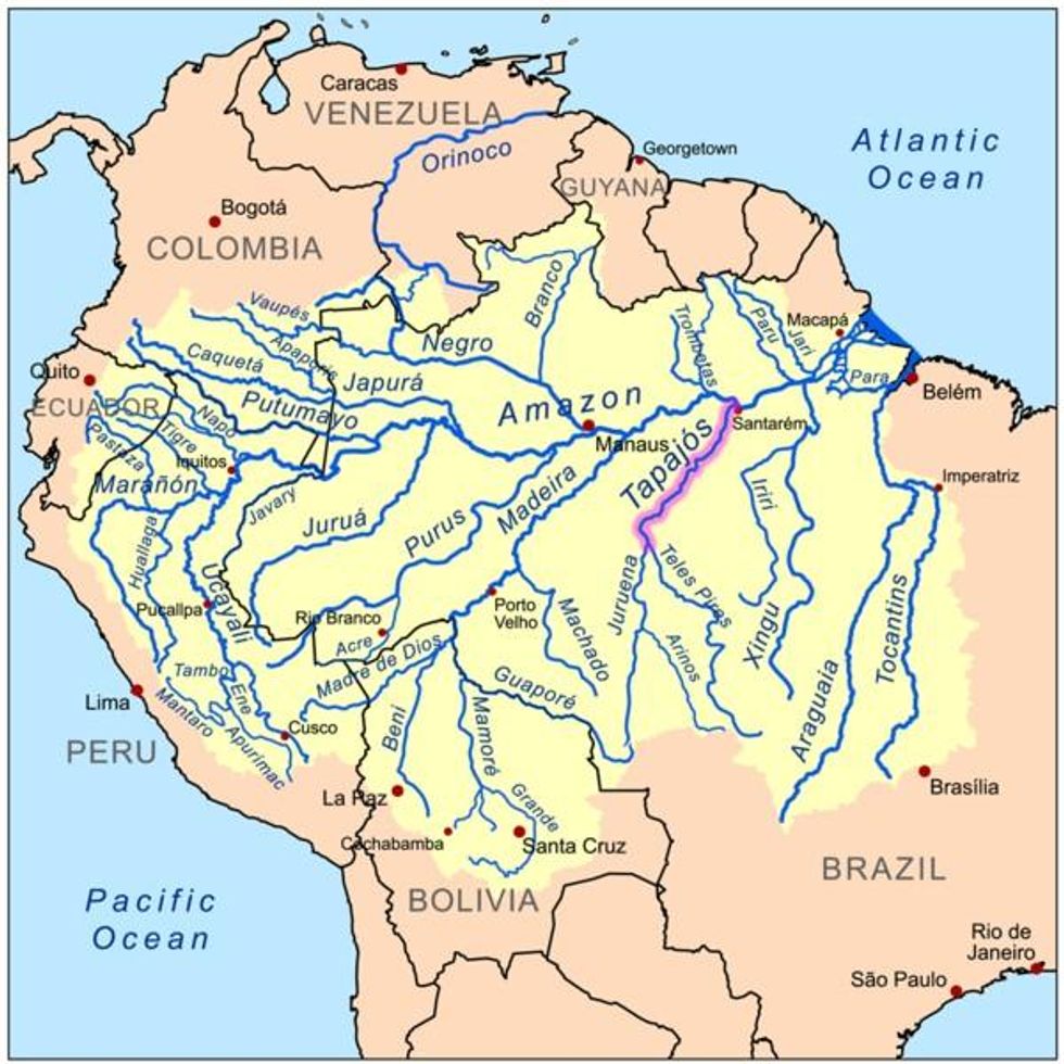 The Sao Luiz do Tapajos dam's reservoir would have encompassed 72,225 hectares (278 square miles), part of it flooding Munduruku territory. Brazil still has plans to build 43