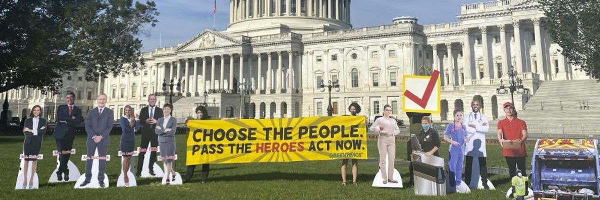 'Choose the People': Greenpeace Targets Vulnerable GOP Senators With Demand to Pass Urgently Needed Covid-19 Relief