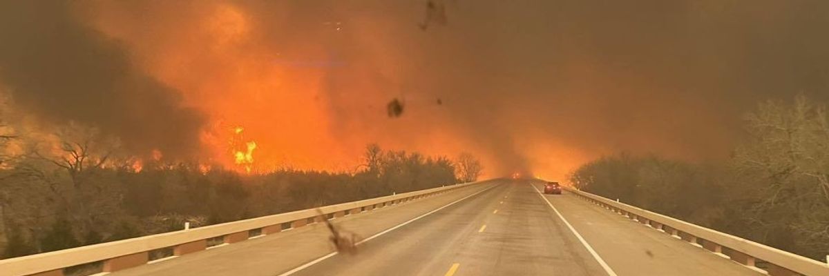 The Smokehouse Creek Fire burns in the Texas Panhandle