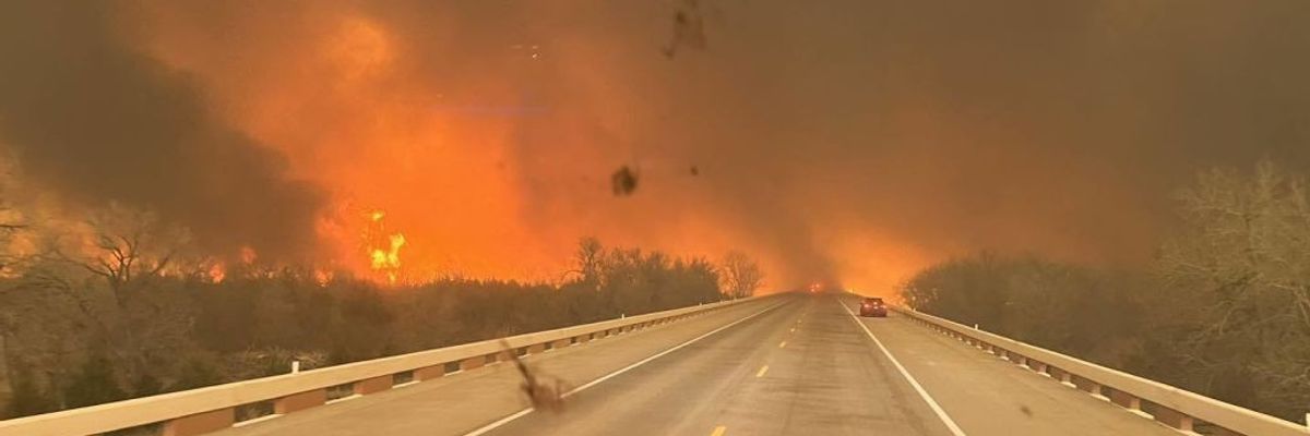 The Smokehouse Creek Fire burns in the Texas Panhandle