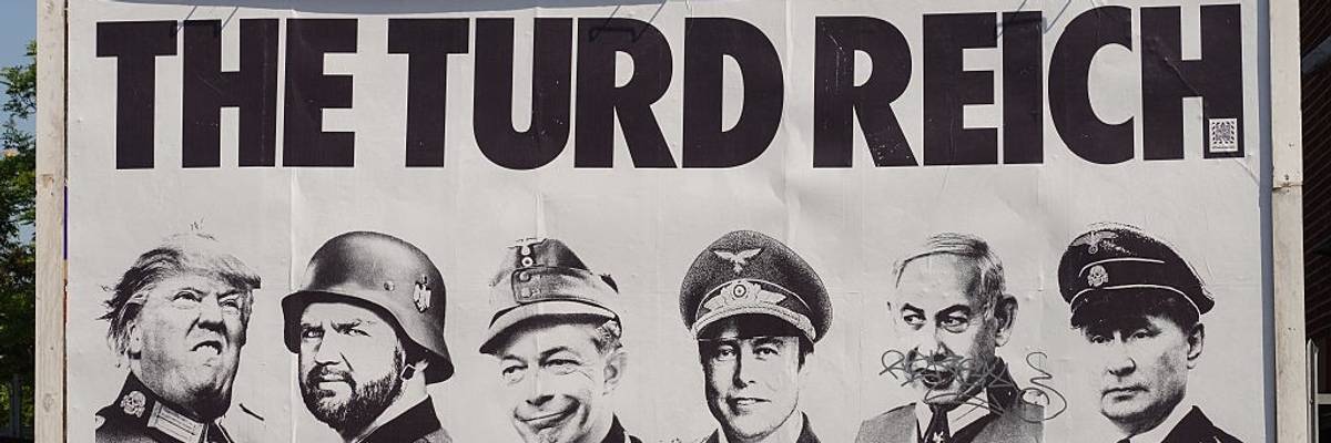 The Turd Reich Billboard Of Caricatured World Leaders And Politicians As Nazis