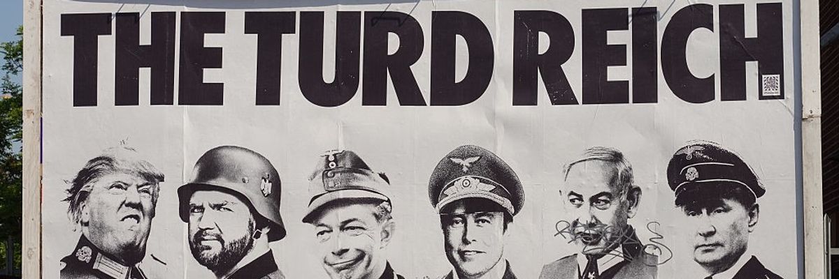 The Turd Reich Billboard Of Caricatured World Leaders And Politicians As Nazis