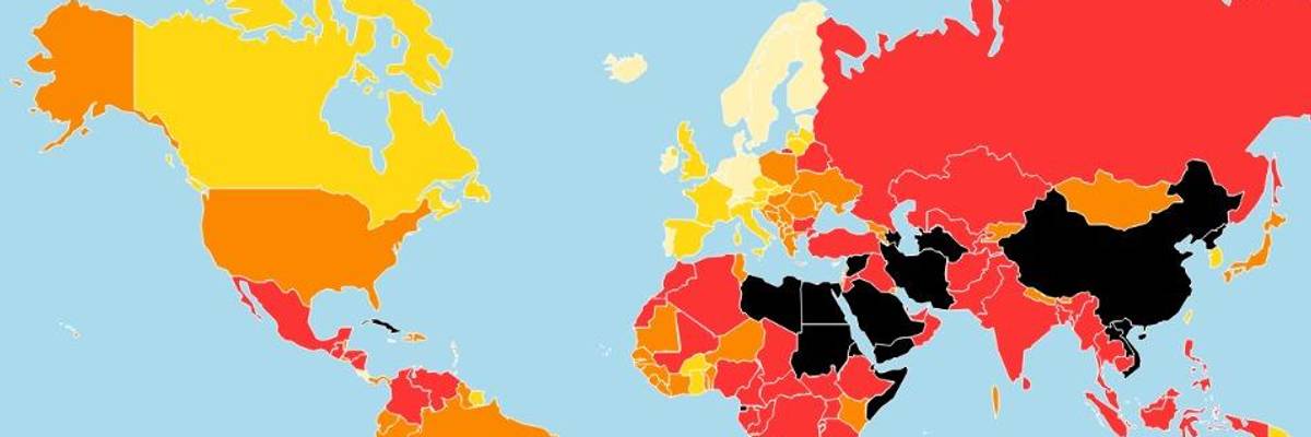 US Slides Down Annual Press Freedom Ranking, With Watchdog Calling Nation 'Problematic' for Reporters' Rights