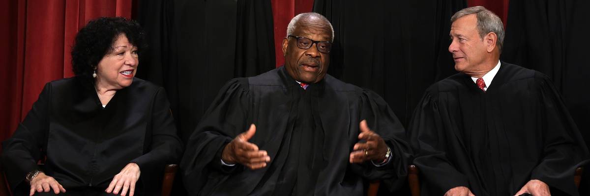 The U.S. Supreme Court Poses For Official Group Photo