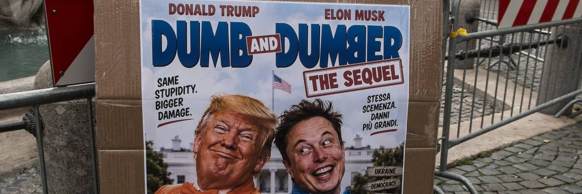 The Ukrainian Community In Rome Protests Against Donald Trump