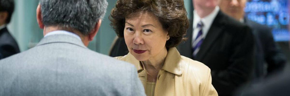 'The Road to Tyranny Is Paved With Corrupt Intentions': Transportation Secretary Chao Still Profiting From Asphalt-Construction Giant