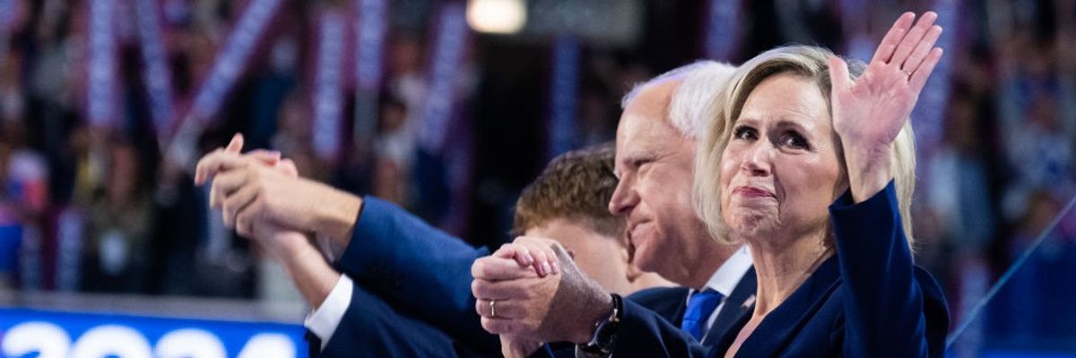The Walz family at the DNC