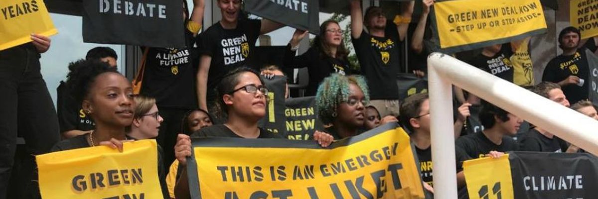 'Business as Usual Is a Death Sentence': Hundreds of Youth Activists Sit In at DNC Headquarters to Demand 2020 Debate on Climate Crisis
