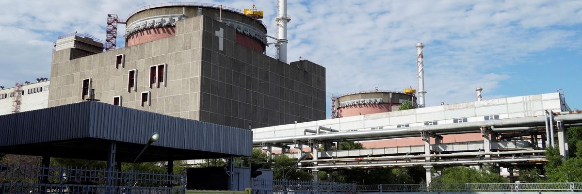 The Zaporizhzhia nuclear power plant in southeastern Ukraine is shown on September 11, 2022.