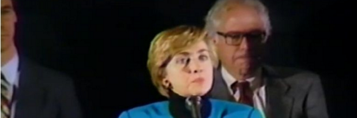 Clinton Healthcare Hit Backfires as Evidence Shows Sanders 'Literally' Right Behind Her