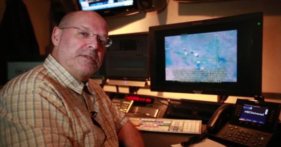 Then-NBC News military analyst Bill Arkin, who resigned from the network this week, breaks down declassified videos from drone strikes in a segment published in 2016. (Photo: NBC News/screenshot)