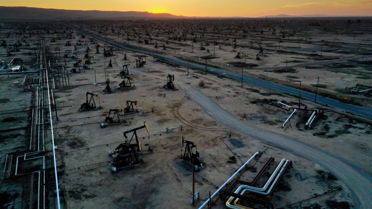 There are over 1,100 oil-producing wells in the McKittrick oil field, just north of the town of McKittrick, California.