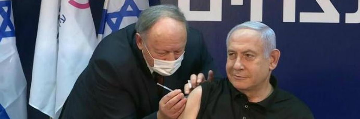Everyday War Crimes: Israeli PM Netanyahu Gets Covid Vaccine, Squatters Get Vaccine, But Not Occupied Palestinians