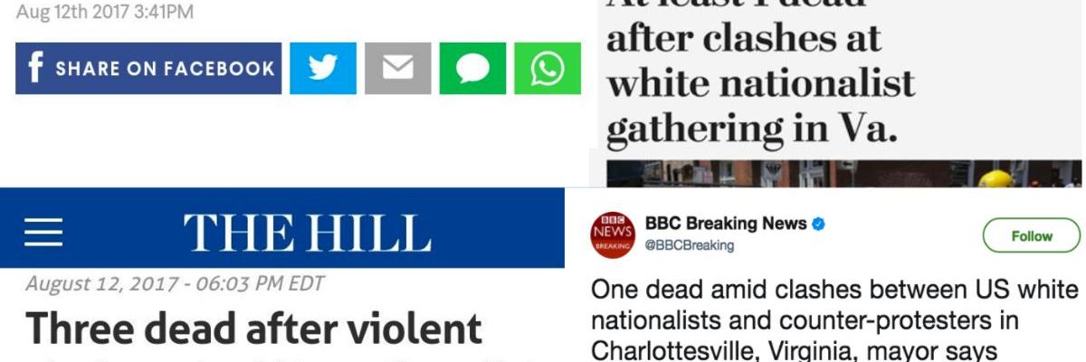 For Media, Driving Into a Crowd of Protesters Is a 'Clash'