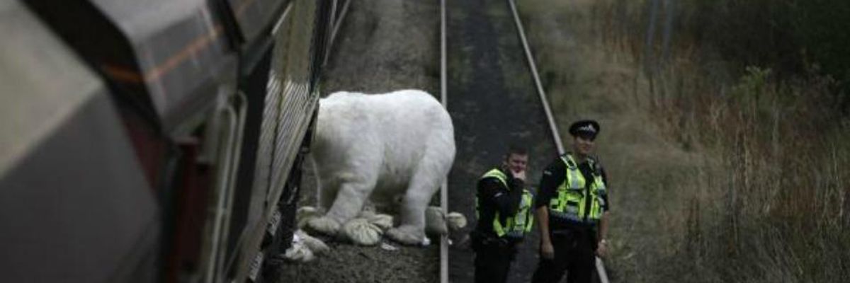 Fifty Activists and a Polar Bear Halt UK Coal Train