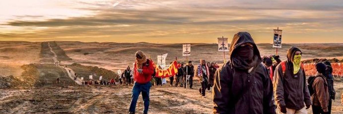 Undeterred by Police Escalation, DAPL Opponents "Reclaim" New Frontline