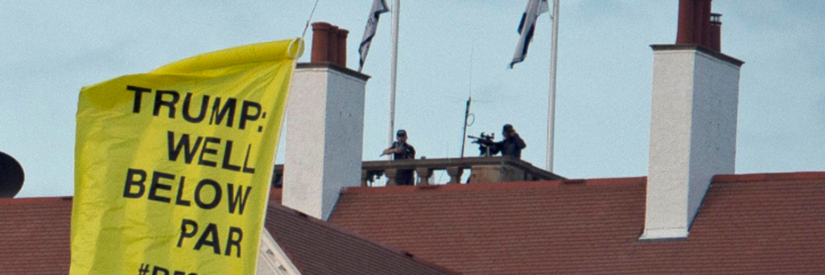 'Well Below Par': Paraglider Fly-By Swipes Trump at President's Scottish Golf Resort