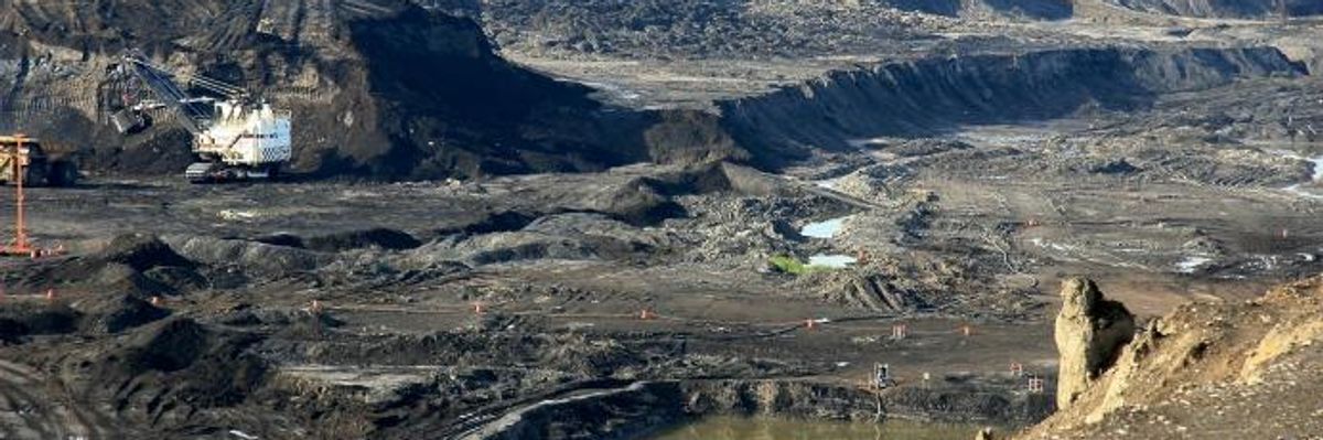 This 2014 photo shows the Shell Albian Sands, the mining operation part of the Athabasca Oil Sands Project