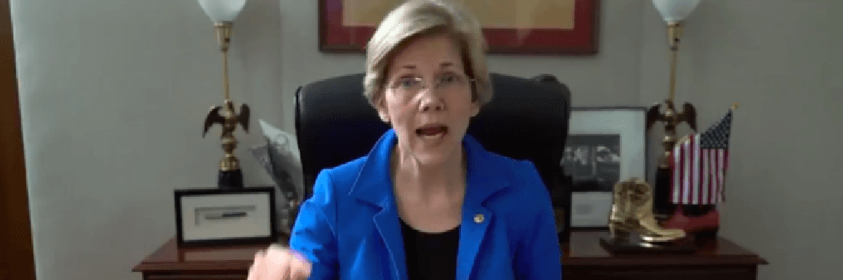 Elizabeth Warren Says Key Thing to Know About Trumpcare Bill: 'This Is Blood Money'