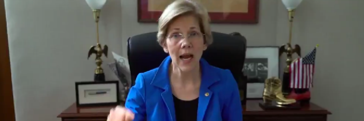 Elizabeth Warren Says Key Thing to Know About Trumpcare Bill: 'This Is Blood Money'