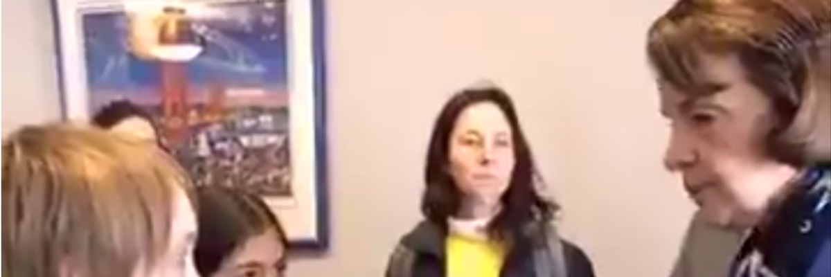 'Everyone. Needs. To. Watch...' Democrat Dianne Feinstein Explain to Children Why She Won't Back Green New Deal