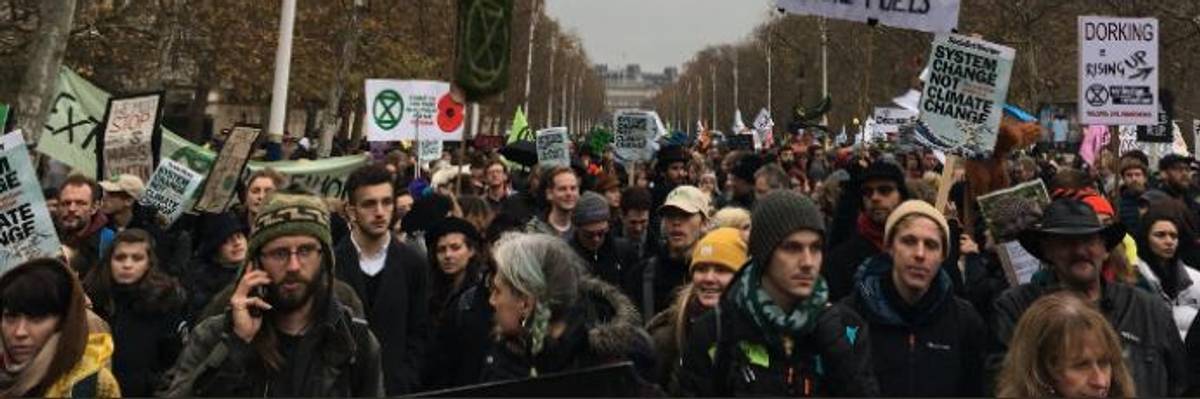 'This Is a Climate Emergency': Extinction Rebellion Takes to Streets to Stand for the Planet Over Polluter Profits