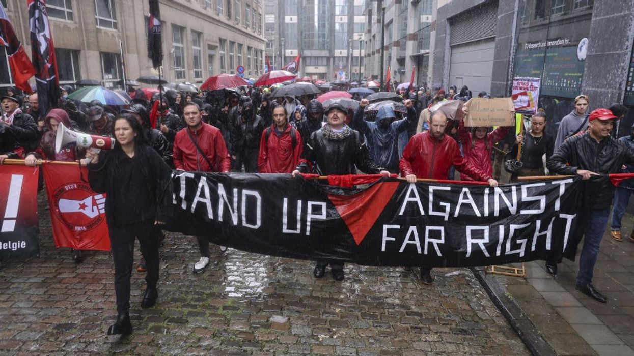 Thousands of people marched to denounce fascism