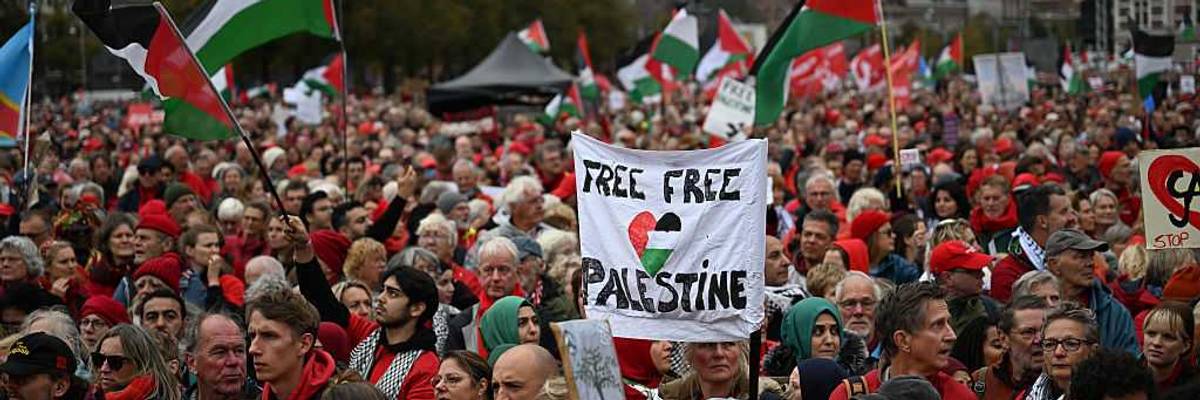 Thousands rally in Amsterdam to demand action for Gaza