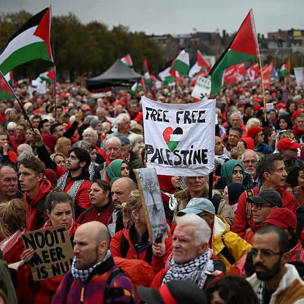 Thousands rally in Amsterdam to demand action for Gaza