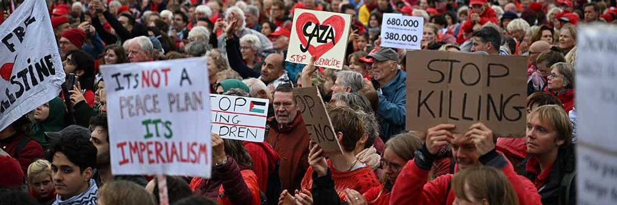 Thousands rally in Amsterdam to demand action for Gaza