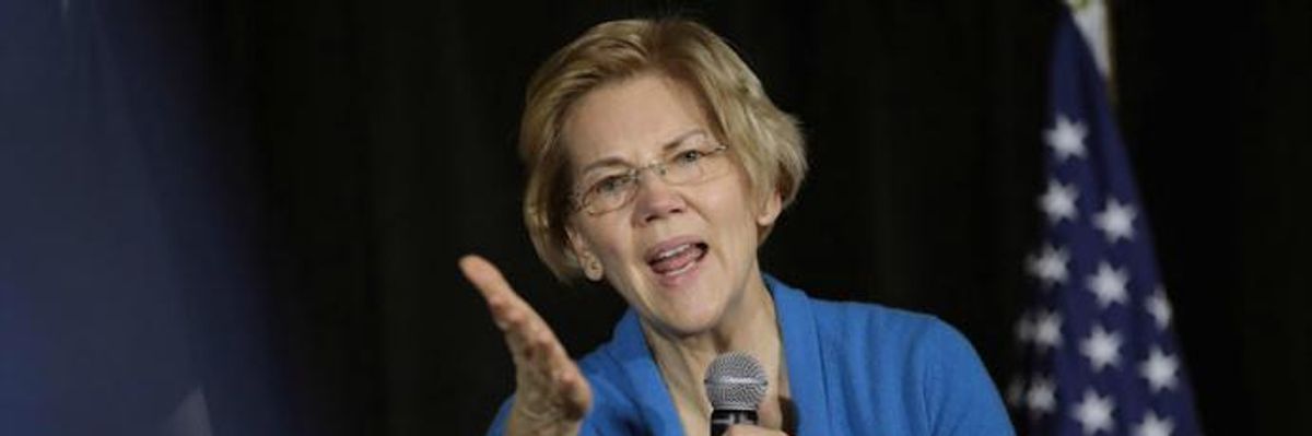 With Blocked Ads Proving Her Point, Warren Says Facebook Shouldn't Have Power to Decide What Is and Isn't Allowed for 'Robust Debate'