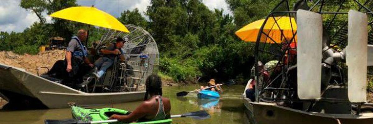 Anti-Pipeline Kayaktivists Hit With Felony Charges Under Louisiana's New ALEC-Inspired Law That Criminalizes Protest