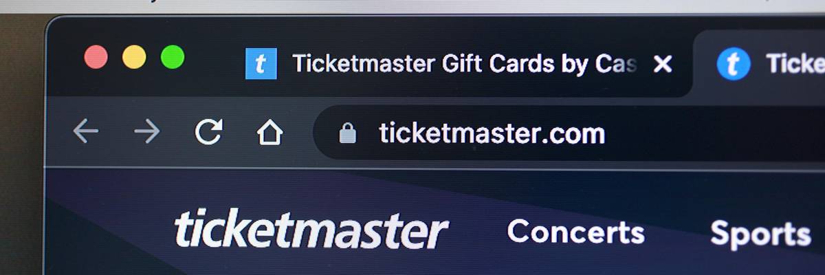 Ticketmaster's website is shown on a computer screen on November 18, 2022 in Miami.
