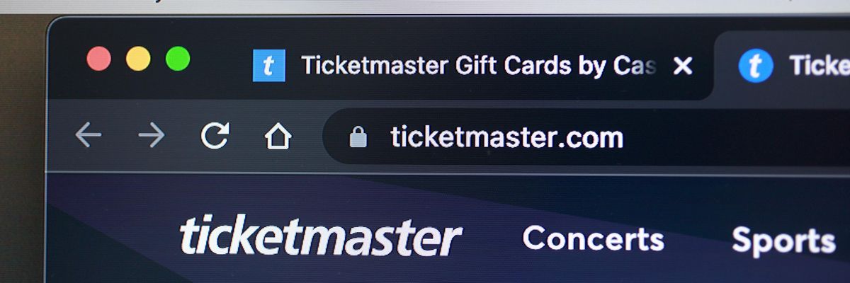 Ticketmaster's website is shown on a computer screen on November 18, 2022 in Miami.