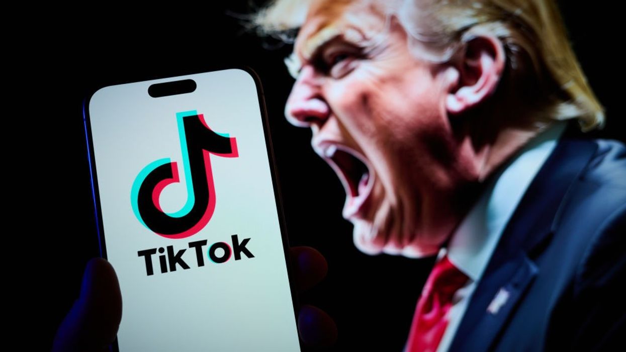 tiktok logo and trump