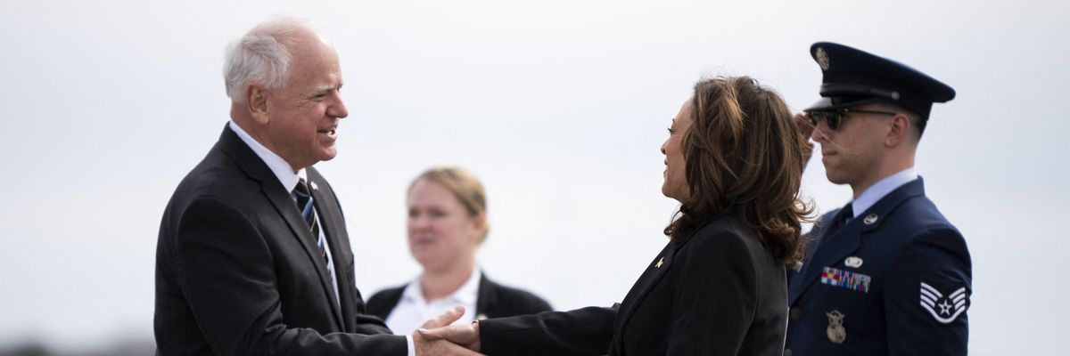 Tim Walz and Kamala Harris