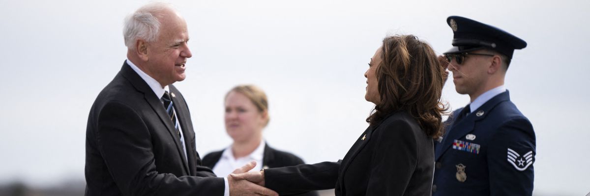 Tim Walz and Kamala Harris