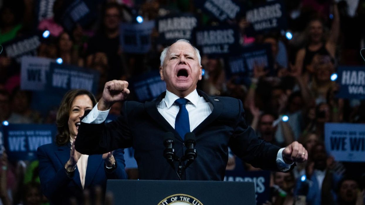 Tim Walz during Harris-Walz Philadelphia Rally