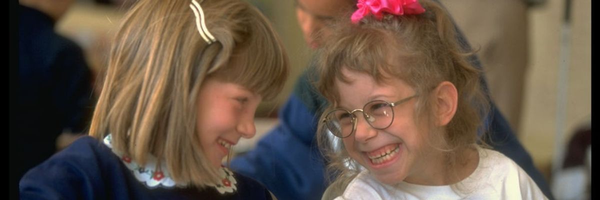 Tina, 2nd grader w. cerebral palsy in O'