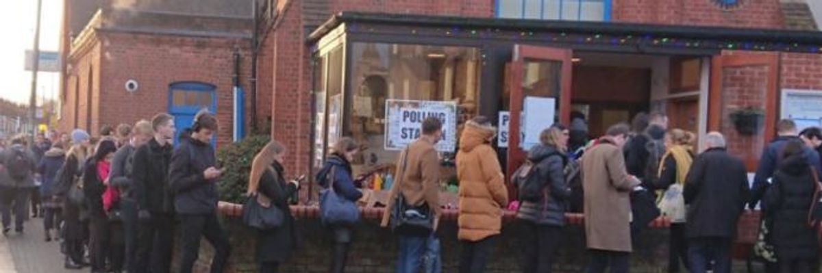 "It's Happening," Declares Jeremy Corbyn as Early UK Election Reports Suggest "Longest Queues Ever"