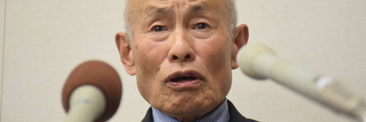 Tomoyuki Mimaki, representative director of the Nihon Hidankyo.