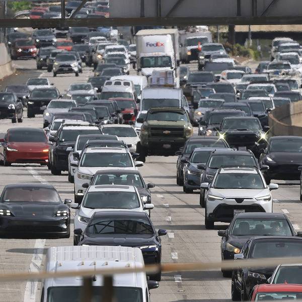 Traffic in downtown Los Angeles