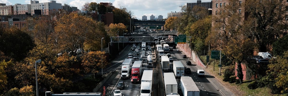 Traffic on the Cross Bronx Expressway