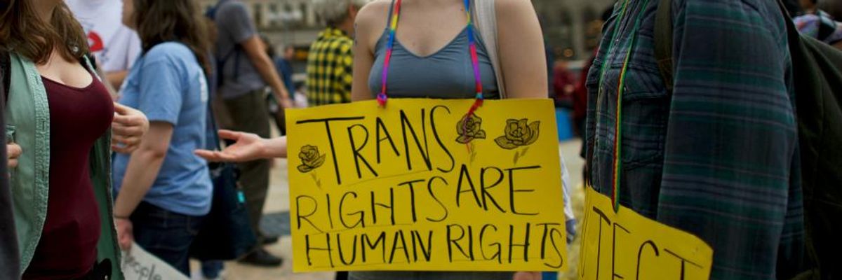 Trans rights protest.