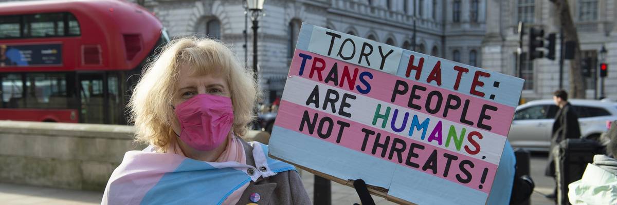 Transgender rights activists protest