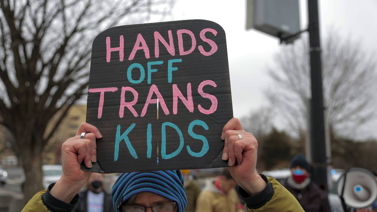 Transgender Rights Supporters Protest Outside HHS Headquarters In Washington DC